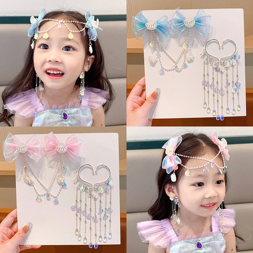 Children's Super Fairy Bow Baby Hair Clip Girls Girl Hairband Headwear Super Fairy Baby Hair Clip Women's Hair Accessories