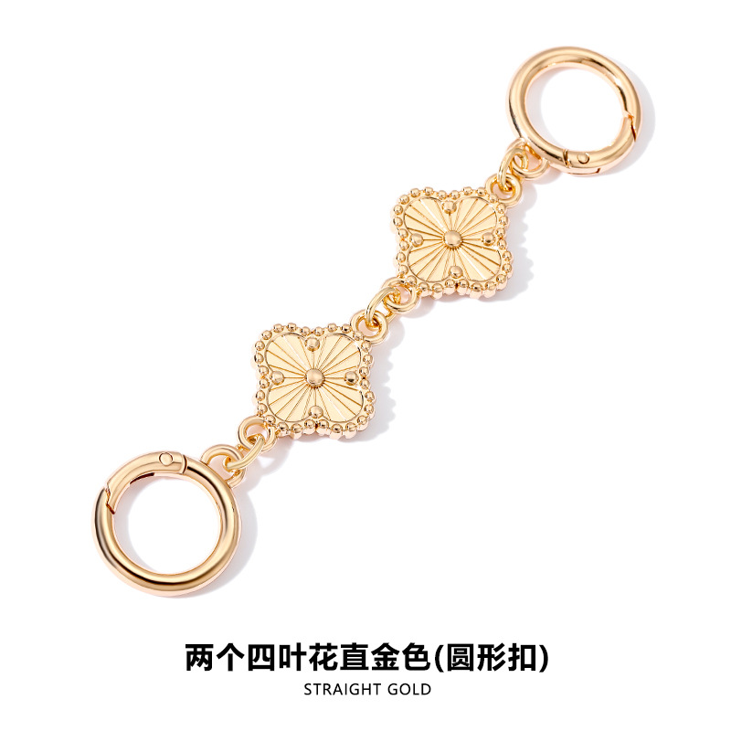 H- 8.05kg 네잎꽃 스트레이트 골드 스프링 링크체인 14CM