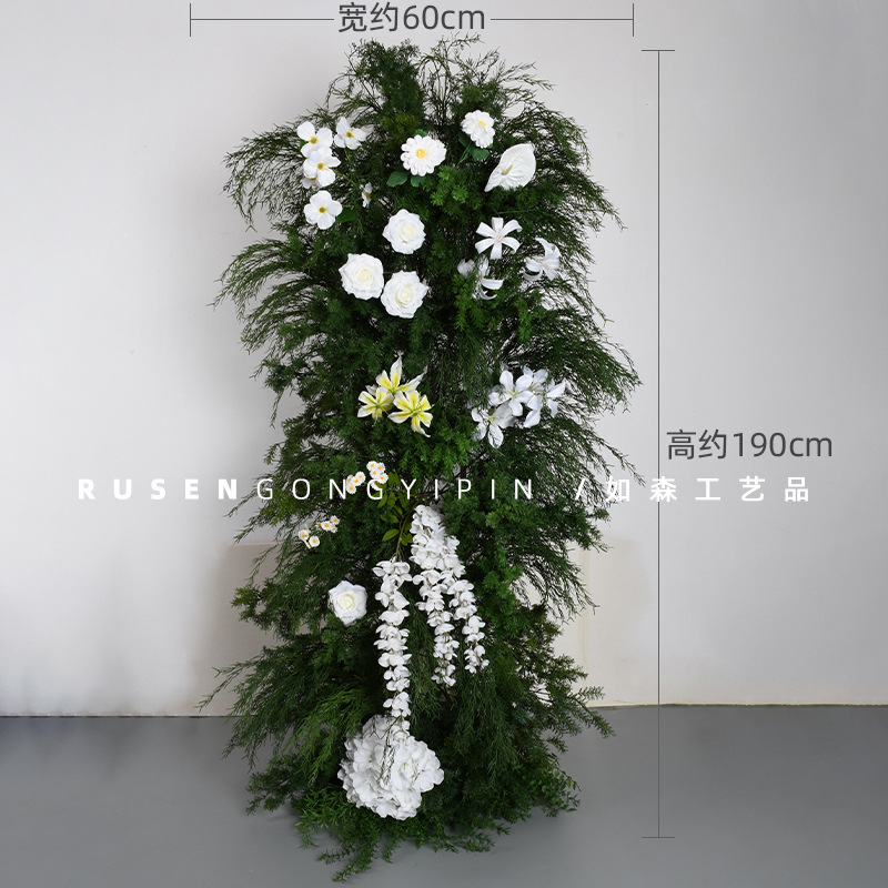 Flores de simulación Jardín de Monet Flor de columnas estilo de flor 100 aniversario compromiso boda decoración del auditorio de bodas