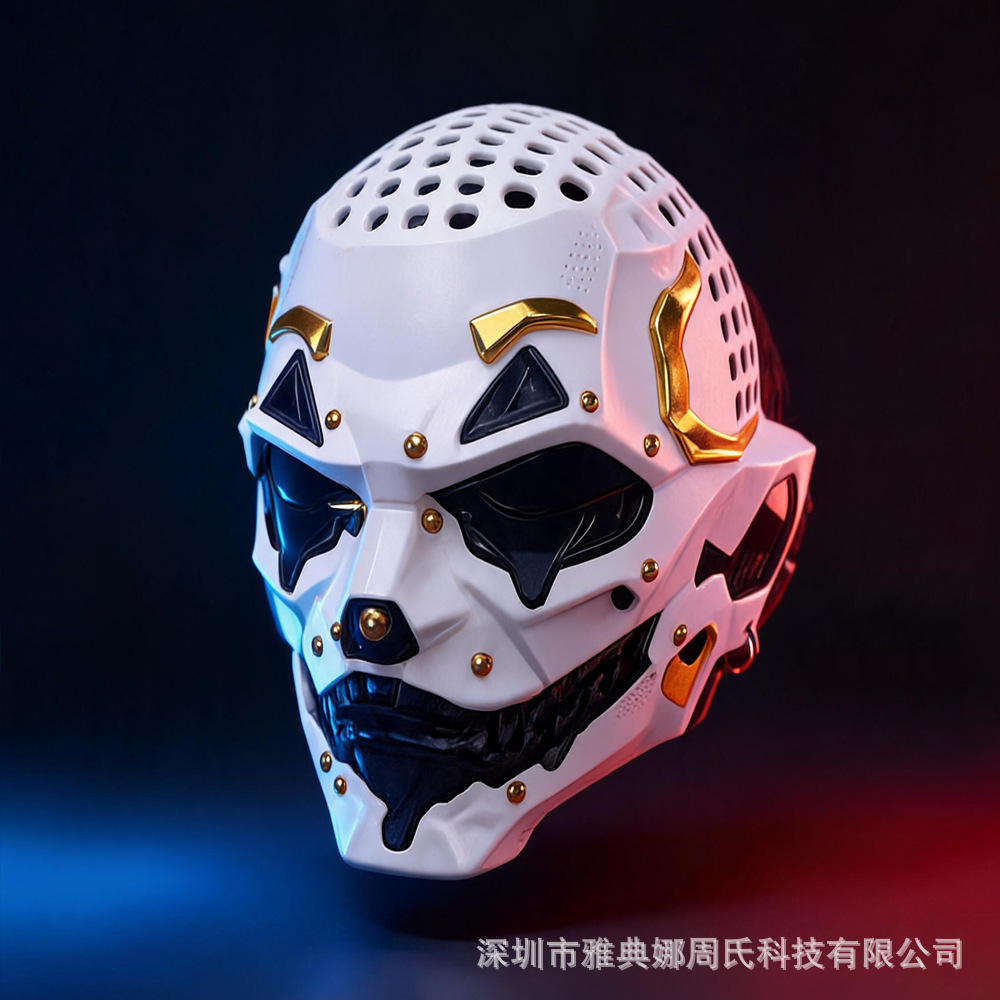 Cross-border Cyberpunk Clown Halloween Horror máscaras Carnival Party Clown Horror Head Mask Halloween image 12