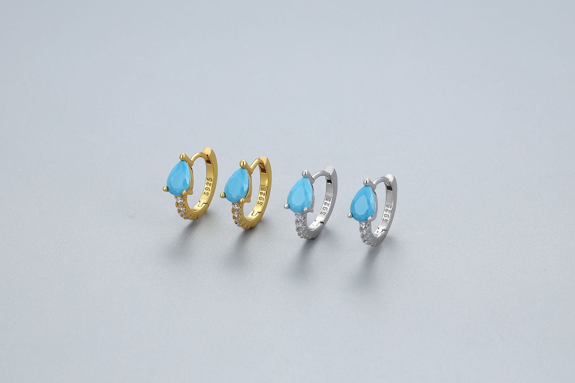 3g Weight 925 Sterling Silver Ear Needle Material Earrings Classification 1 Pair Quantity Daily Occasion 925 Sterling Silver Material Round, Colorful, Water Droplets Pattern All Seasons Season Women's Gender Polished Finish INS Style, Modern Style, Simple Style Style 1 Pair 925 Sterling Silver Round Colorful Water Droplets Earrings 2