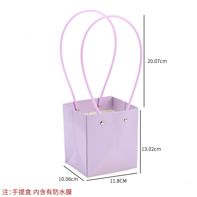 Bolso especial transfronterizo para flores, descuento al por mayor, bolsa trapezoidal de papel kraft impermeable, bolsa de embalaje de regalo, bolsa de ramo