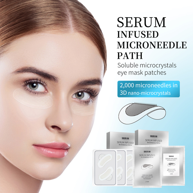 Cross-Border Exclusive Supply of Popular In-Stock Micro-Needle Eye Patches to Reduce Fine Lines and Eye Bags, Hyaluronic Acid Soluble Wrinkle-Relief