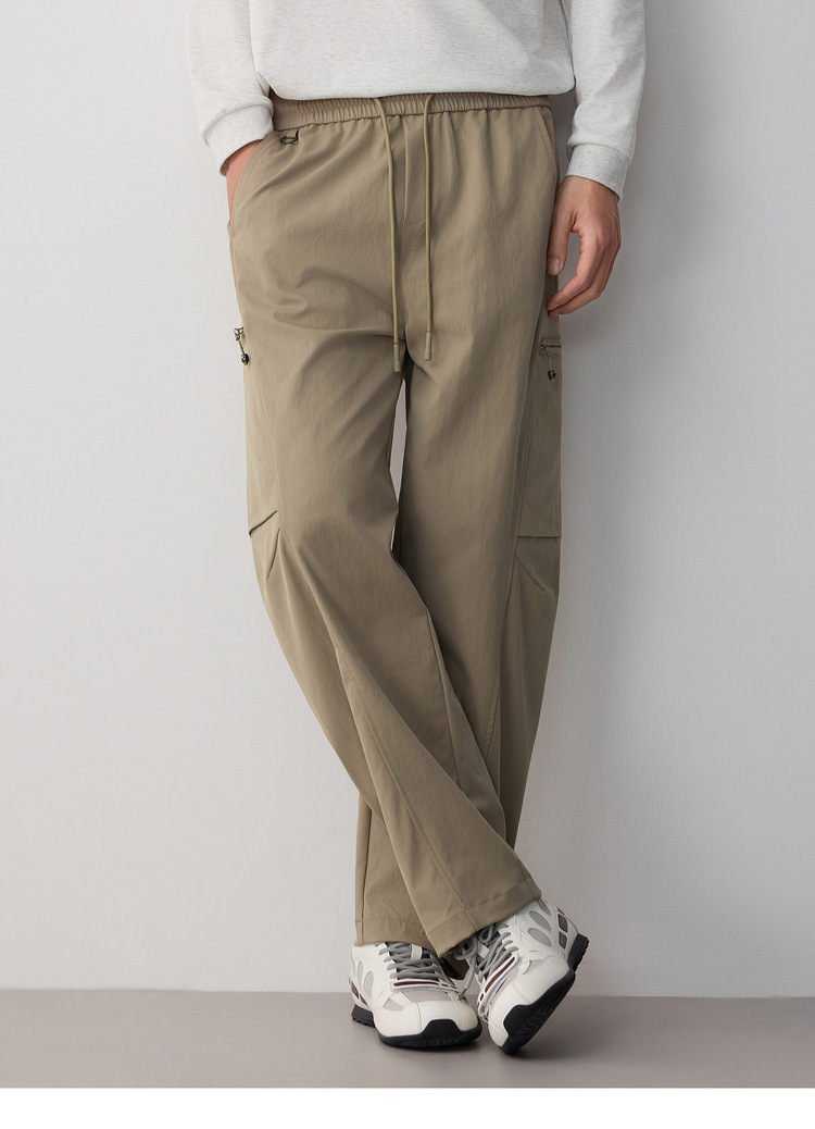 Quần thể thao nam kiểu dáng thành phố, chất liệu kaki, phong cách công sở — đen chi tiết 13