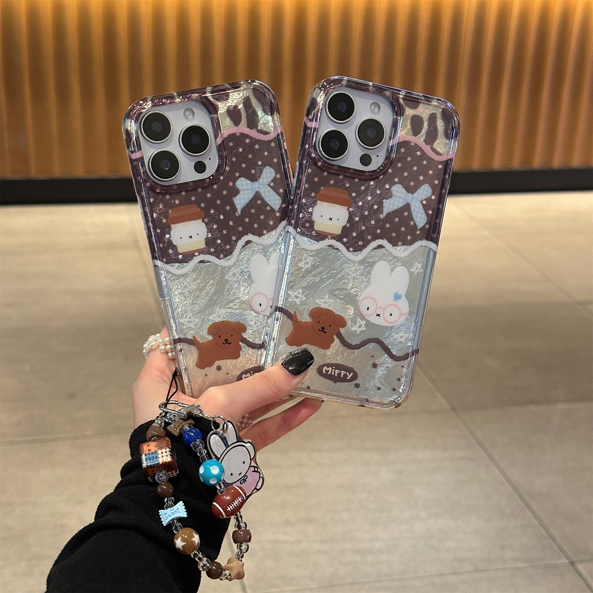 Spliced ​​Miffy Suitable for Iphone17Promax Mobile Phone Case New 16/15 Niche 16Pro Photo Frame All-Inclusive 14