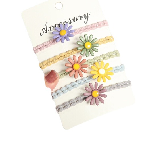 Japanese and Korean fairy internet celebrities flower bead hair tie, simple and versatile, fashionable and high-quality cute girl hair accessories