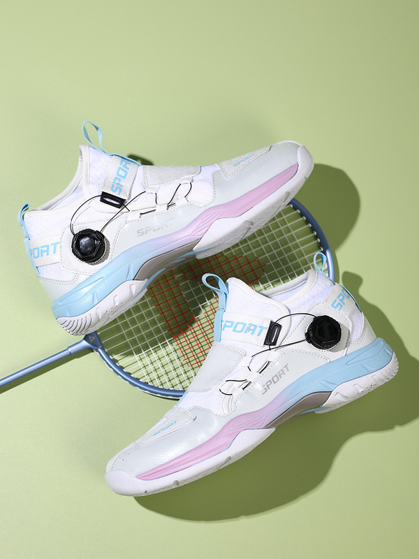 New Badminton Shoes Cross 2.0 Competition Cross 2 Non-Slip Shock-Absorbing Retro Bingguo Marshmallow Badminton Shoes Buttons