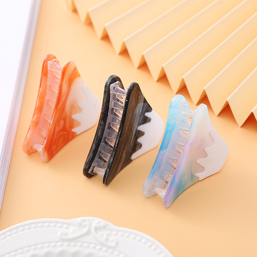 Japanese-style Mount Fuji gradient braided acetate hair clip, fresh and cute claw clip, high ponytail hair accessory, bun hair accessory at the back of the head