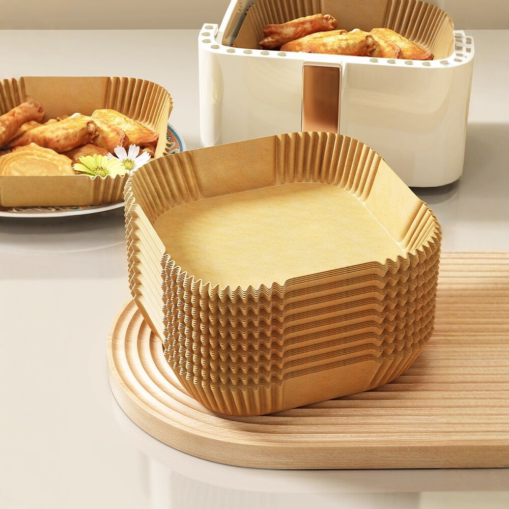 Air fryer silicone oil paper oil absorbing pad baking square oven…