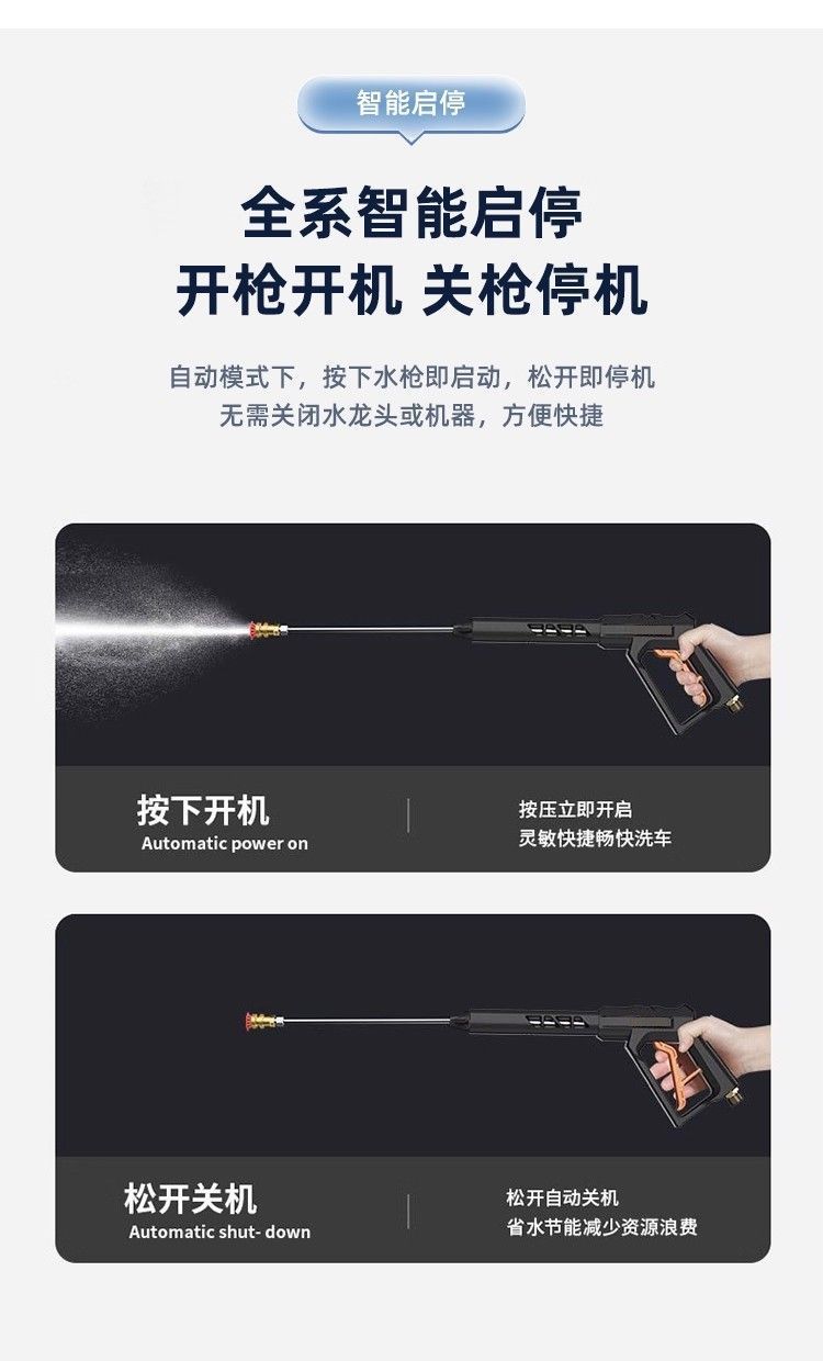 Zhexing Free Shipping High-Pressure Cleaning Machine, Powerful and Ultra-Large Power Commercial Industrial Smart Car Washing Machine, Fully Automatic High-Pressure Pump