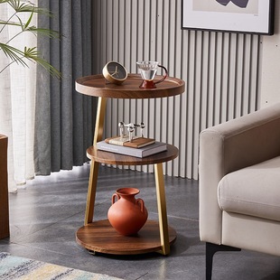 Light Luxury Three-Layer Side Table for Small Living Room, Home Hotel Side Table, B&B Sofa Side Cabinet, Nordic Corner Table, Coffee Table