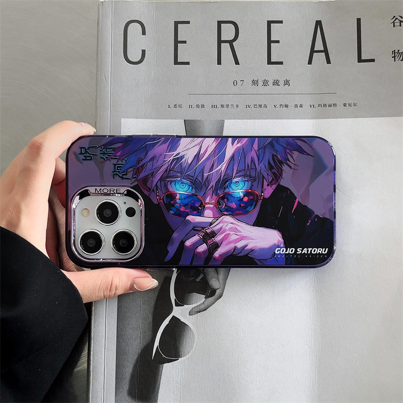 トレンドブランドアニメ風iPhone17ケース iPhone16電気メッキシルバー13IMD二層15Promaxハードケース|undefined
