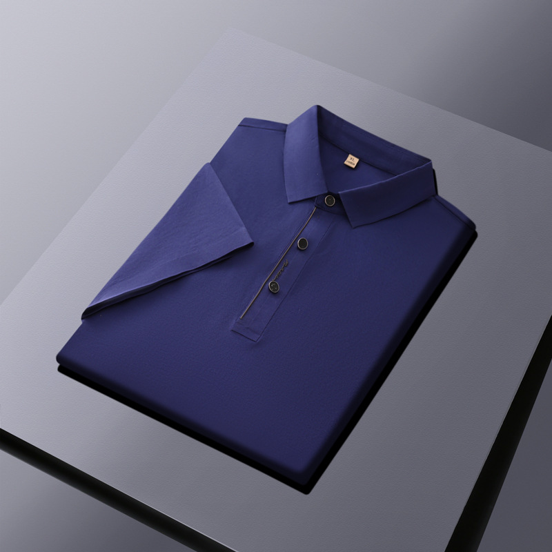 50 amoniaco líquido mercerizado algodón polo camisa personalizada de alta calidad ropa de oficina ropa de trabajo camisa cultural impresión bordada LOGO
