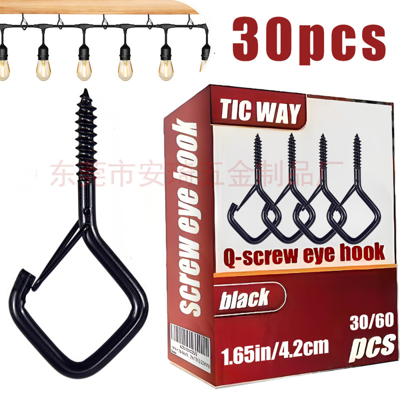 Source Factory Wholesale M3 Diamond-Shaped Hook Light String Anti-Hook Metal Spring Buckle Hook Sheep Eye Hook Safety Design Source Factory Wholesale M3 Diamond-Shaped Hook Light String Anti-Hook Metal Spring Buckle Hook Sheep Eye Hook Safety Design
