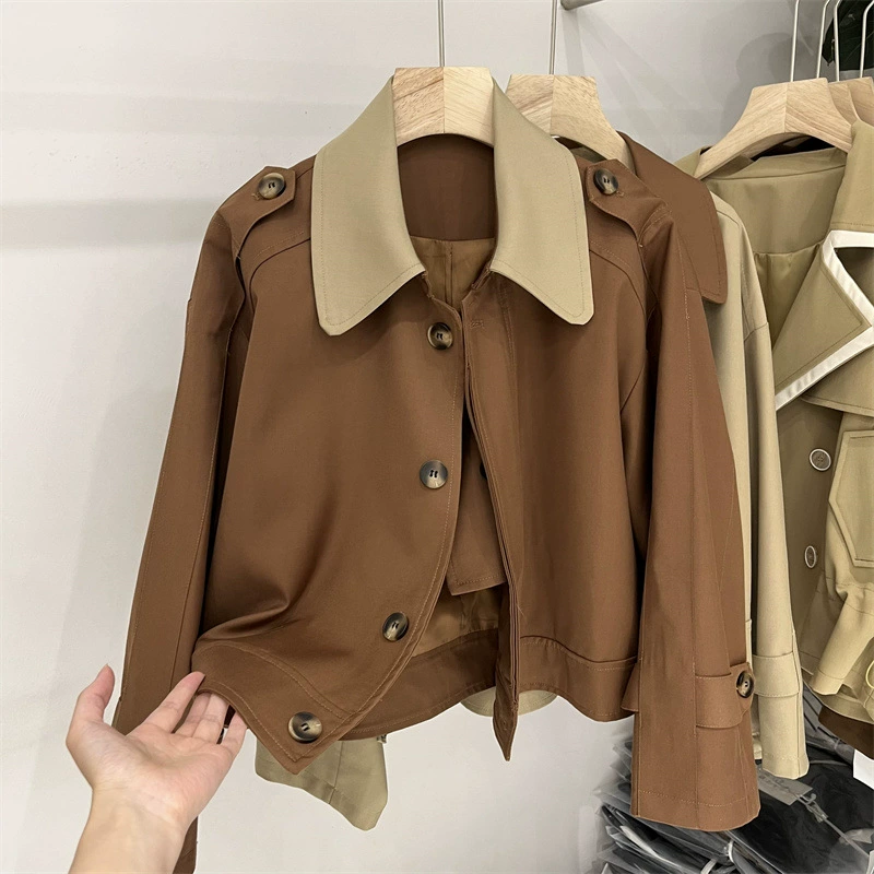 Осенняя дизайнерская trench coat, куртка для отдыха, тренд сезона, для подростков