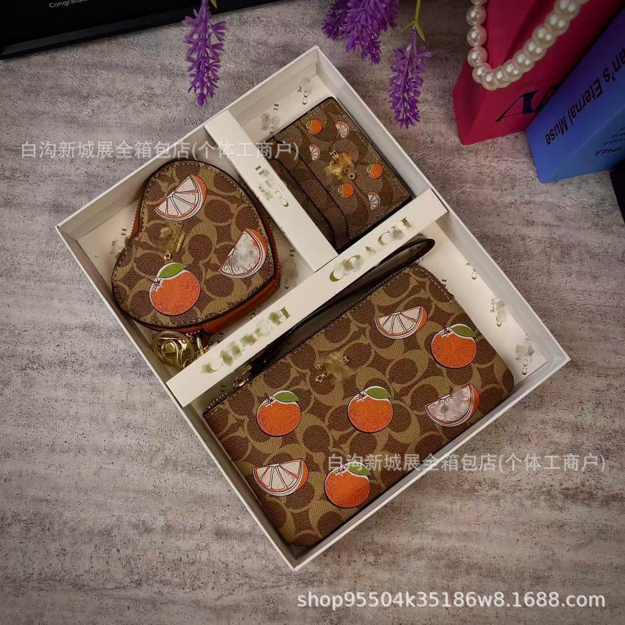 Bolsas de mujer transfronterizas lujosas de alta calidad bolsas de tarjetas de damas de moda versátil bolsas de cambio mini bolsas de tres piezas KomeCO