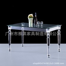 有机玻璃飘窗桌子阳台家用小茶几亚克力卧室坐地书桌电脑透明桌子
