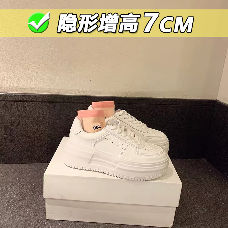 Thick-Soled White Shoes for Women 2025 Small Size Versatile Height-Increasing Soft-Soled Breathable Casual Height-Increasing Platform Sneakers Thick-Soled White Shoes for Women 2025 Small Size Versatile Height-Increasing Soft-Soled Breathable Casual Height-Increasing Platform Sneakers