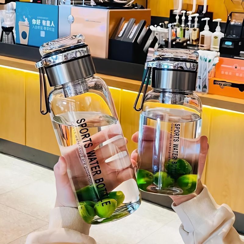 高颜值泡茶大容量耐高温玻璃玻璃杯杯子茶杯便携加厚茶水分离水杯|undefined