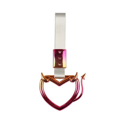 Heart Colorful Warning Hanging, Other Car Modifications - colorful-devil-tail-white-belt
