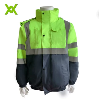 永康万晓防寒加棉雨衣户外执勤交通棉服雨衣 300D牛津布反光雨衣