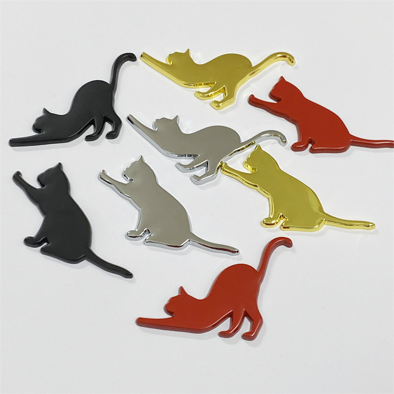 Adesivo decorativo per frigorifero, in metallo, personalizzato, con marchio laterale per auto, con gatto bianco, antigraffio, impermeabile_voghion.com