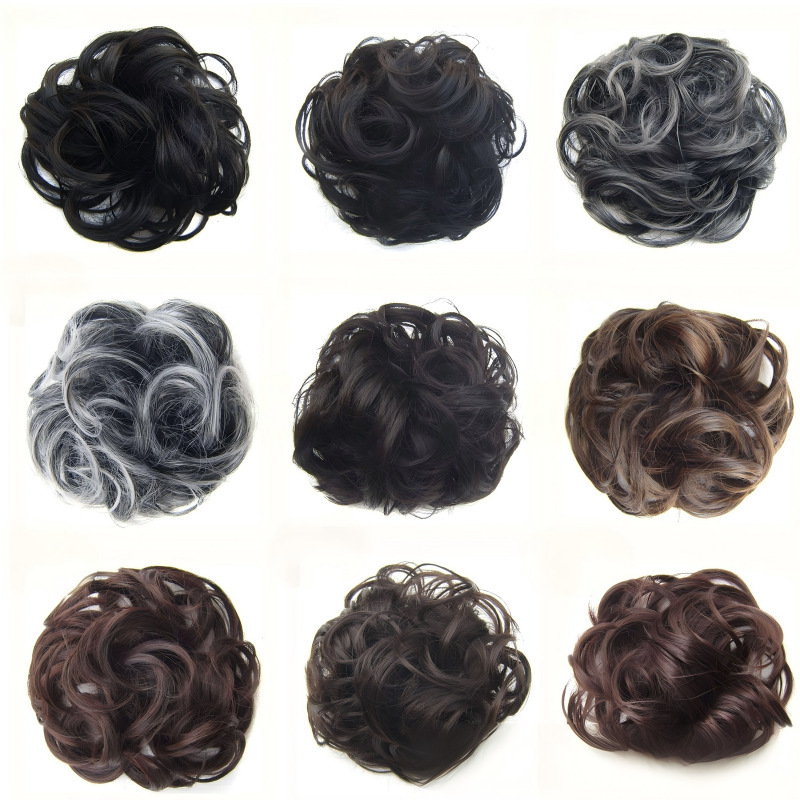 Cross-Border Synthetic Hair Bun Hairpiece for Women, Matte Silk Fluffy Hair Bun Hair Accessory