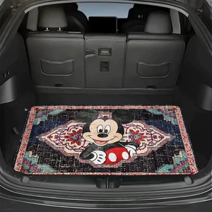 Mickey Mouse avtomobil döşəməsi, toz keçirməyən, ləkəyə davamlı baqaj matı, sürüşməyən
