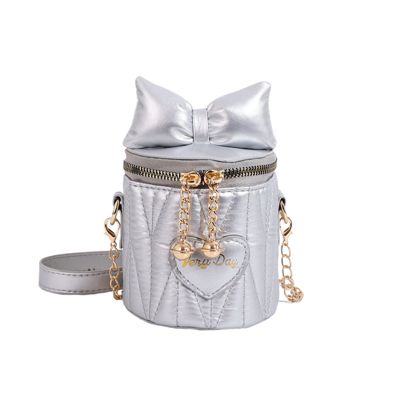 Coreano ins lindos bolsos de chicas 2024 nuevo arco cadena bolso de cubo de diamante estilo extranjero bolso de mochila