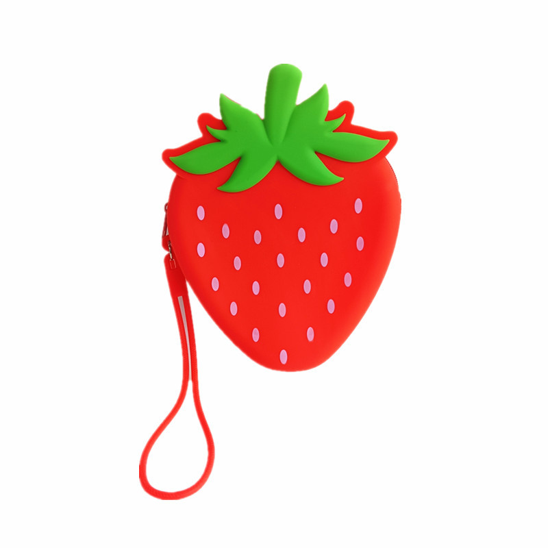 2025 nuevo monedero de cambio de fresa de fresa multifuncional bolso de almacenamiento de llaves portátiles simulación de fruta mini bolso de auriculares
