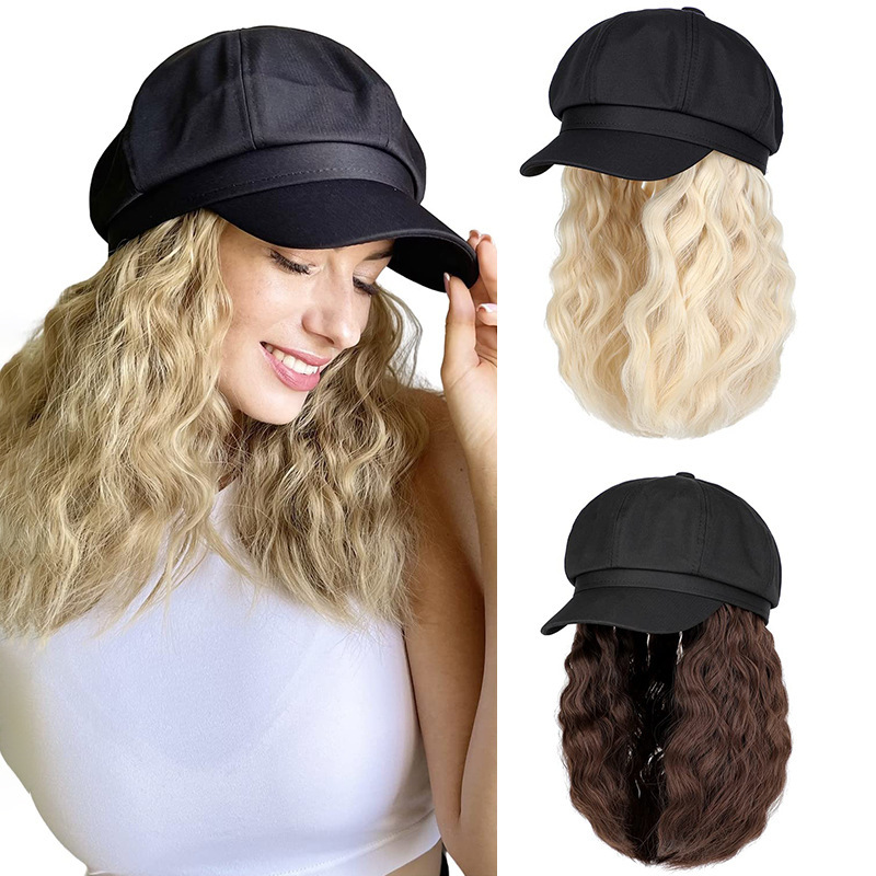 Wig Women's Hooded Wig European and American Distinctive Short Curly Hair Wool Curly Chemical Fiber Wig Multicolor wigs Headgear