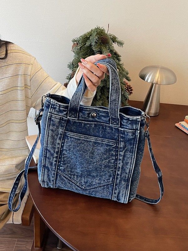 Bolso de mano de denim retro mujer 2026 nueva moda transfronteriza mochila de hombro de viaje bolsa de ocio image 5