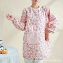 2025新款围裙家用厨房带袖反穿罩衣女做饭上班专用成人长袖倒背衣
