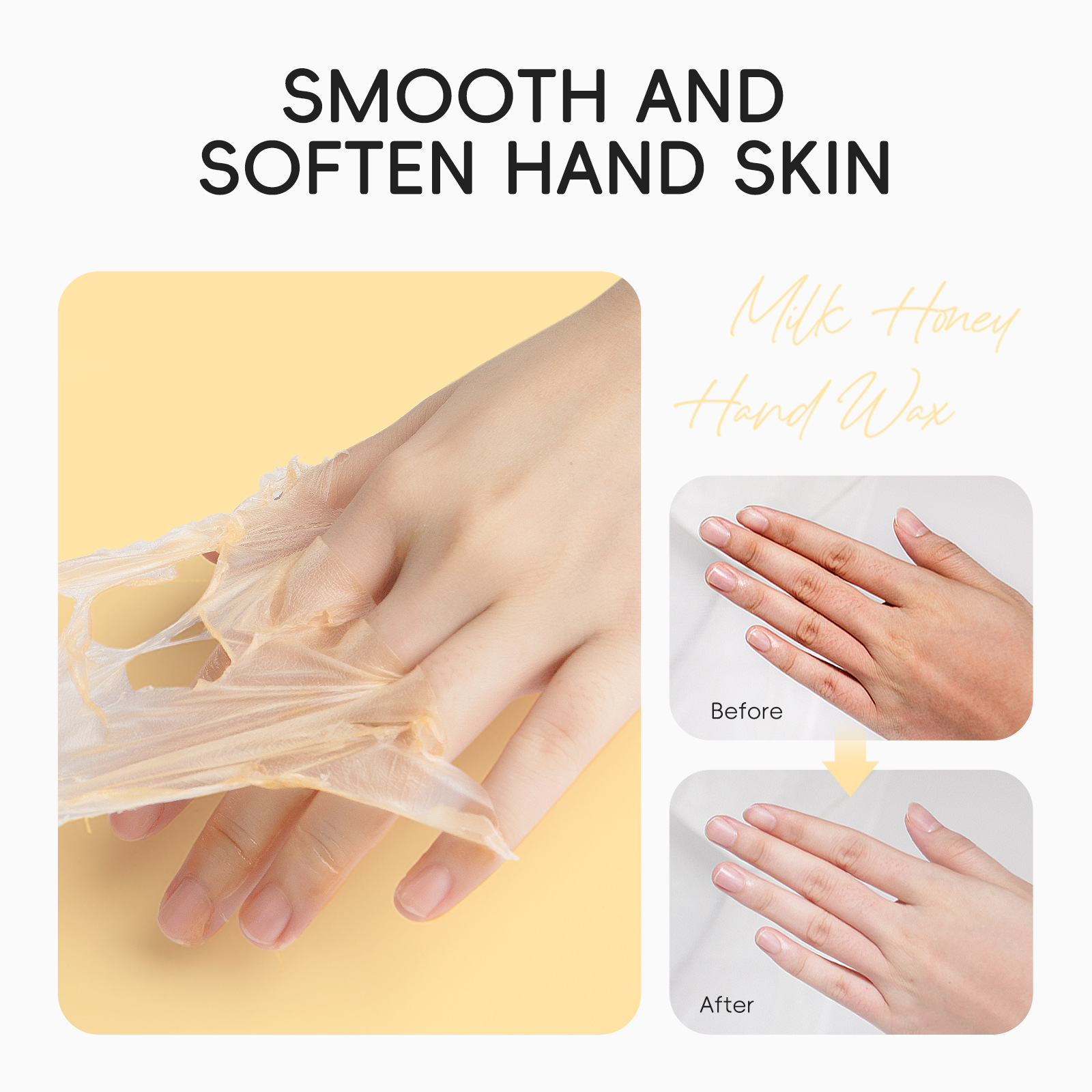 Cross-border English version LAIKOU Honey Milk Hand Wax 50g Hand Mask Moisturizing, hydrating and hydrating Autumn and winter manufacturer in stock undefined
