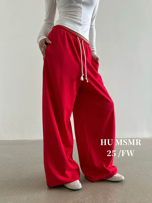广州十三行HUMSMR秋款上新抽绳阔腿宽松百搭休闲裤C1033|undefined