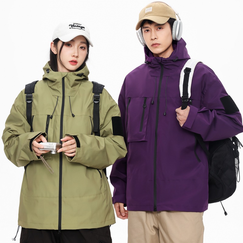 Chaqueta de los hombres 2024 nueva primavera y otoño moda guapo chaqueta de ropa de trabajo con capucha chaqueta de pareja casual