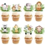 野生儿童河马生日插牌