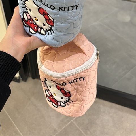 연근 핑크 키티 휴대용 버킷백