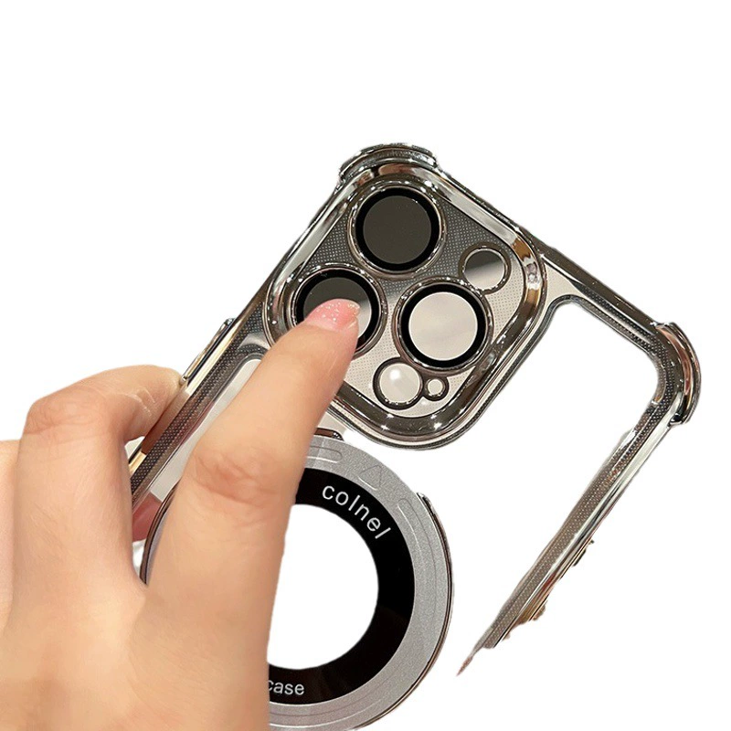 Подходит для iPhone 17 pro max, гальванический кронштейн, магнитный космический корпус Apple 5, универсальный чехол для мобильного телефона, защитный чехол для AIR