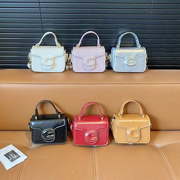 Cross-Border Mini Handbag for Women, Niche High-End Stylish Versatile Fashion Girls' Chanel-Style Lettered Children's Crossbody Bag