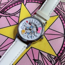 卡通皮带轻奢个性石英表高颜值网红立体kt猫小众设计感少女心手表