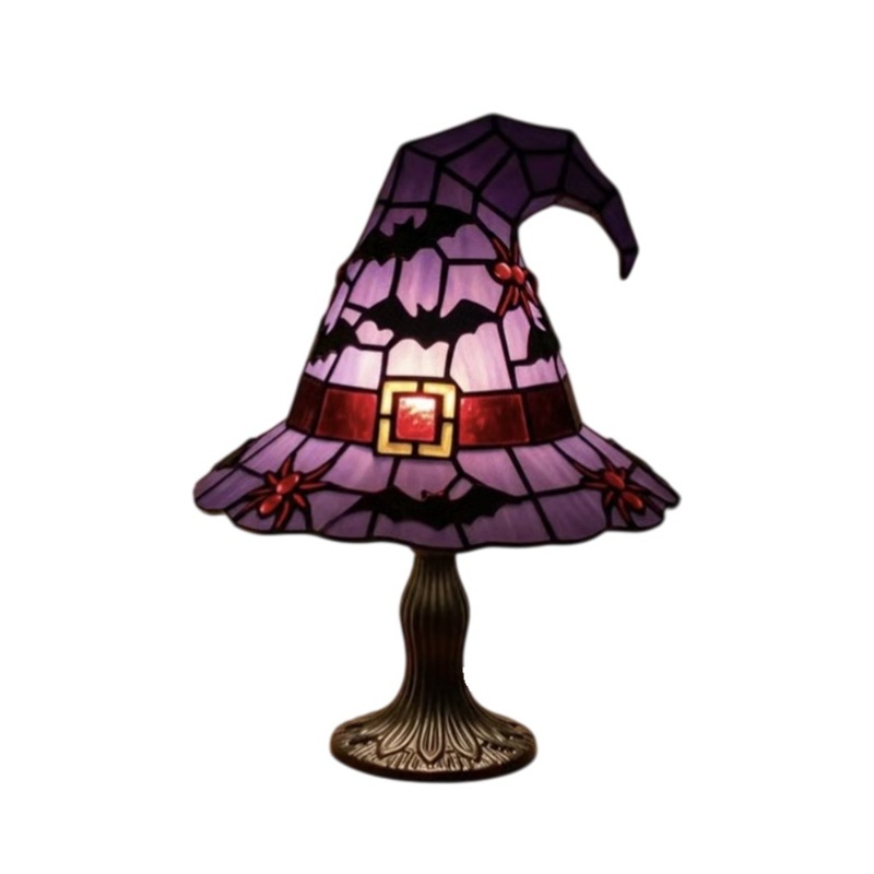 Witch Hat Table Lamp Ornament女巫帽台灯装饰,树脂工艺品摆件|undefined