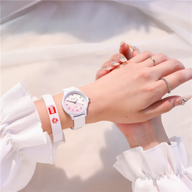 Watch Exam Special Girl Ins High-Looking Junior and High School Students Korean Style Simple Retro Light Sound Hour Watch
