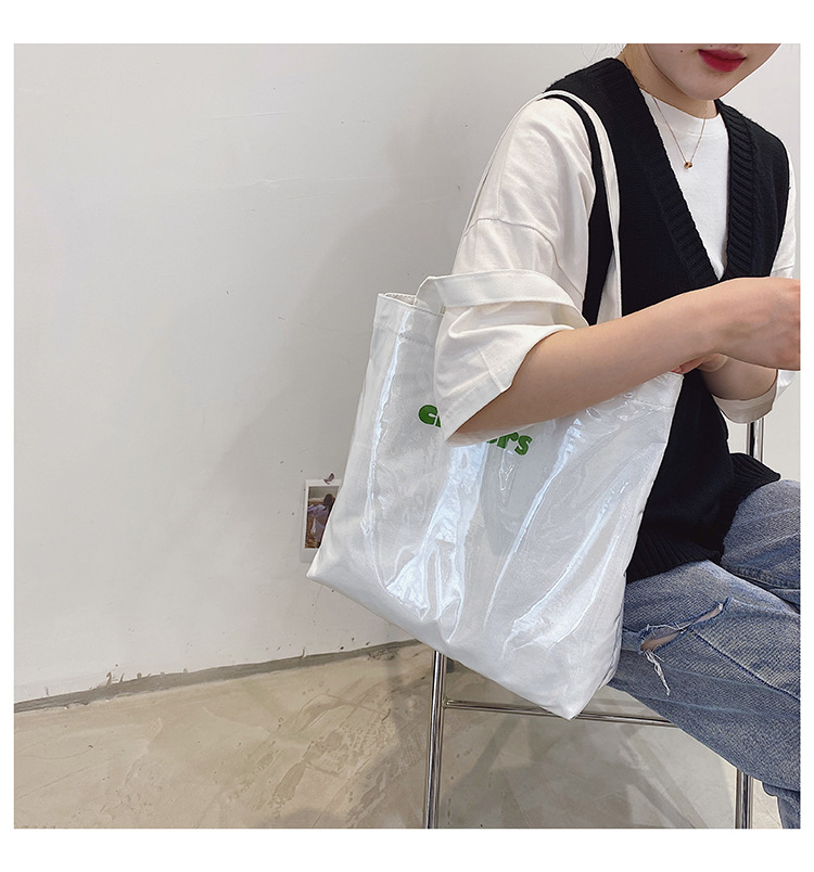 Korean Transparent Pvc Large-capacity Canvas Bag display picture 7