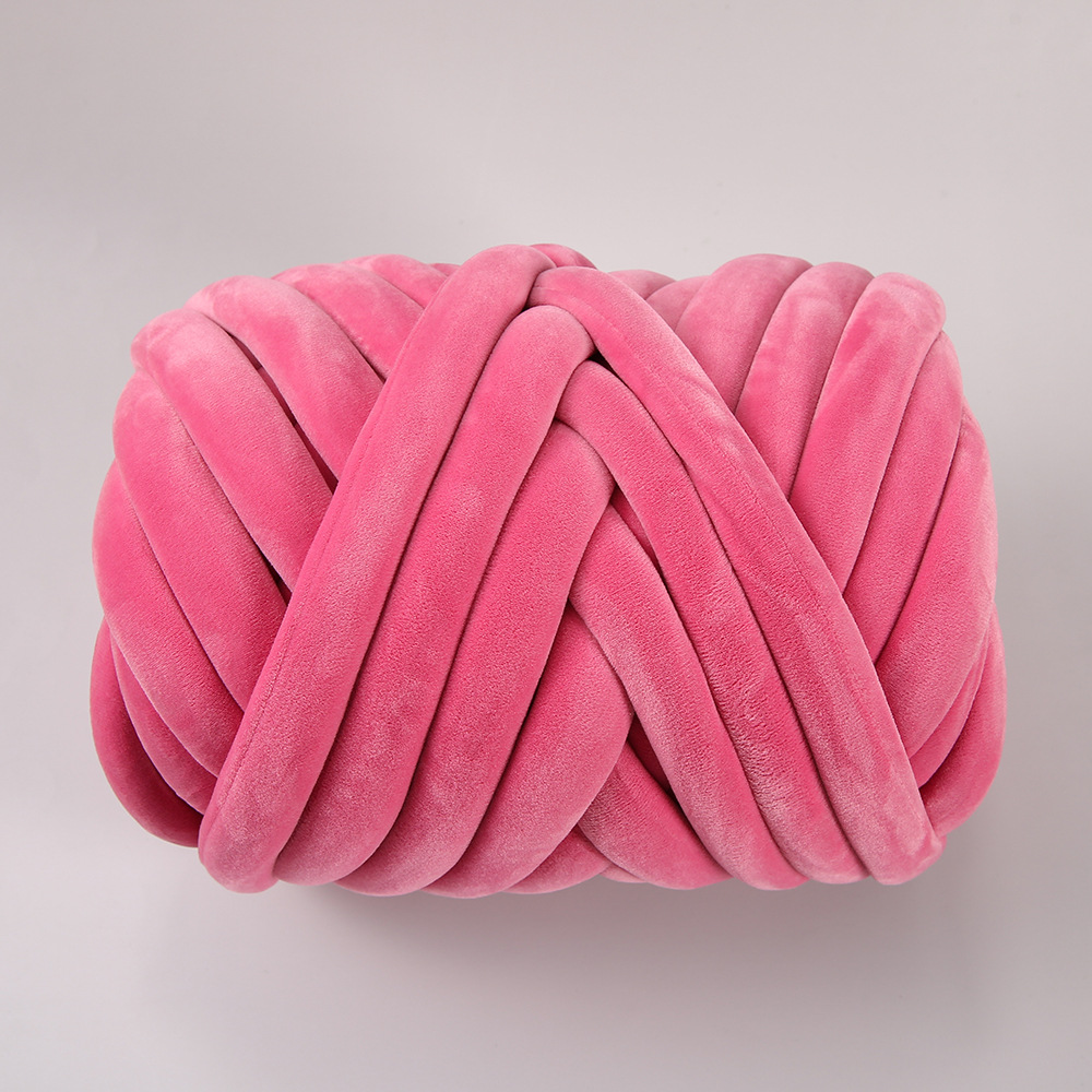 Terciopelo ultra grueso islandés hilo de lana relleno de algodón grueso tejido a mano DIY almohada bolsa línea de choque bebé