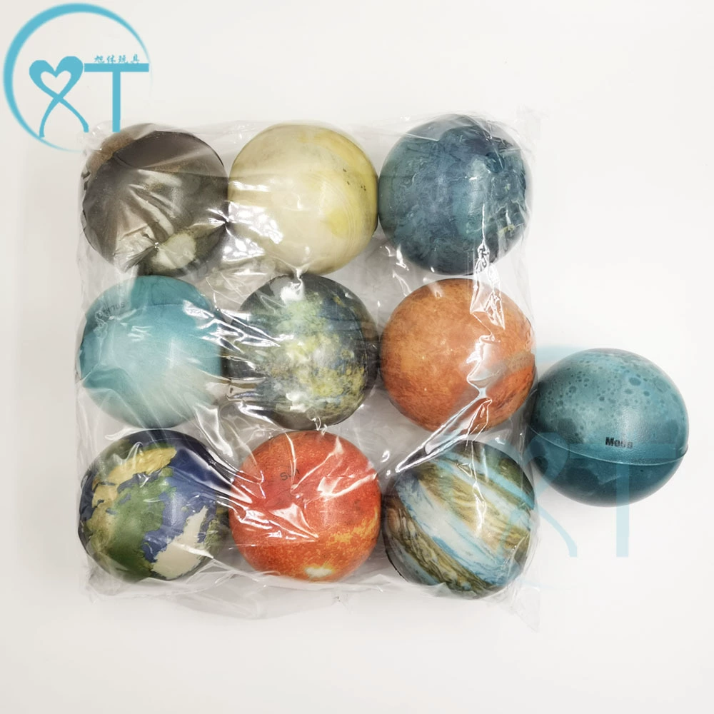 Трансграничная горячая Распродажа 63 мм восемь планет из пенополиуретана губчатый шар декомпрессионные Детские когнитивные науки и образовательные игрушки вентиляционный мяч