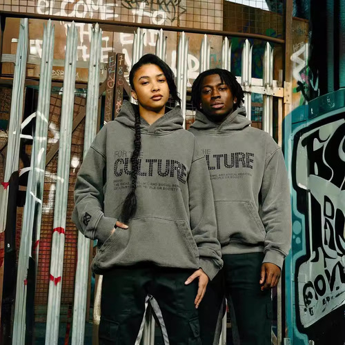 2025 Autumn/Winter Embroidered Letter Patchwork Loose Trendy Personalized Hooded Sweatshirt for Men and Women with Rhinestones