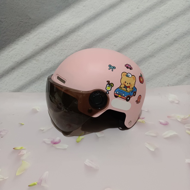 3C Children Summer Helmet Electric Motorcycle Riding Protection 7-15 Years Old Summer Primary School Boys and Girls Safety Helmet