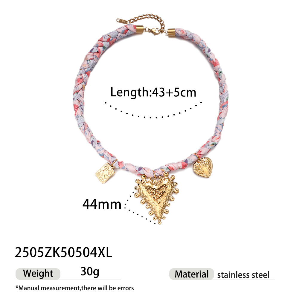 Taina collar colgante de acero inoxidable europeo y americano simple y de alta calidad color pequeño fresco cuerda gruesa collar de concha hembra image 10