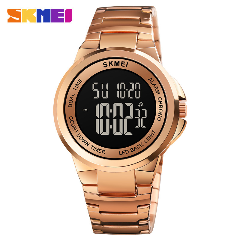 SKMEI 1712 pareja reloj deportivo moda reloj electrónico de los hombres de aleación casual sincronización luminosa